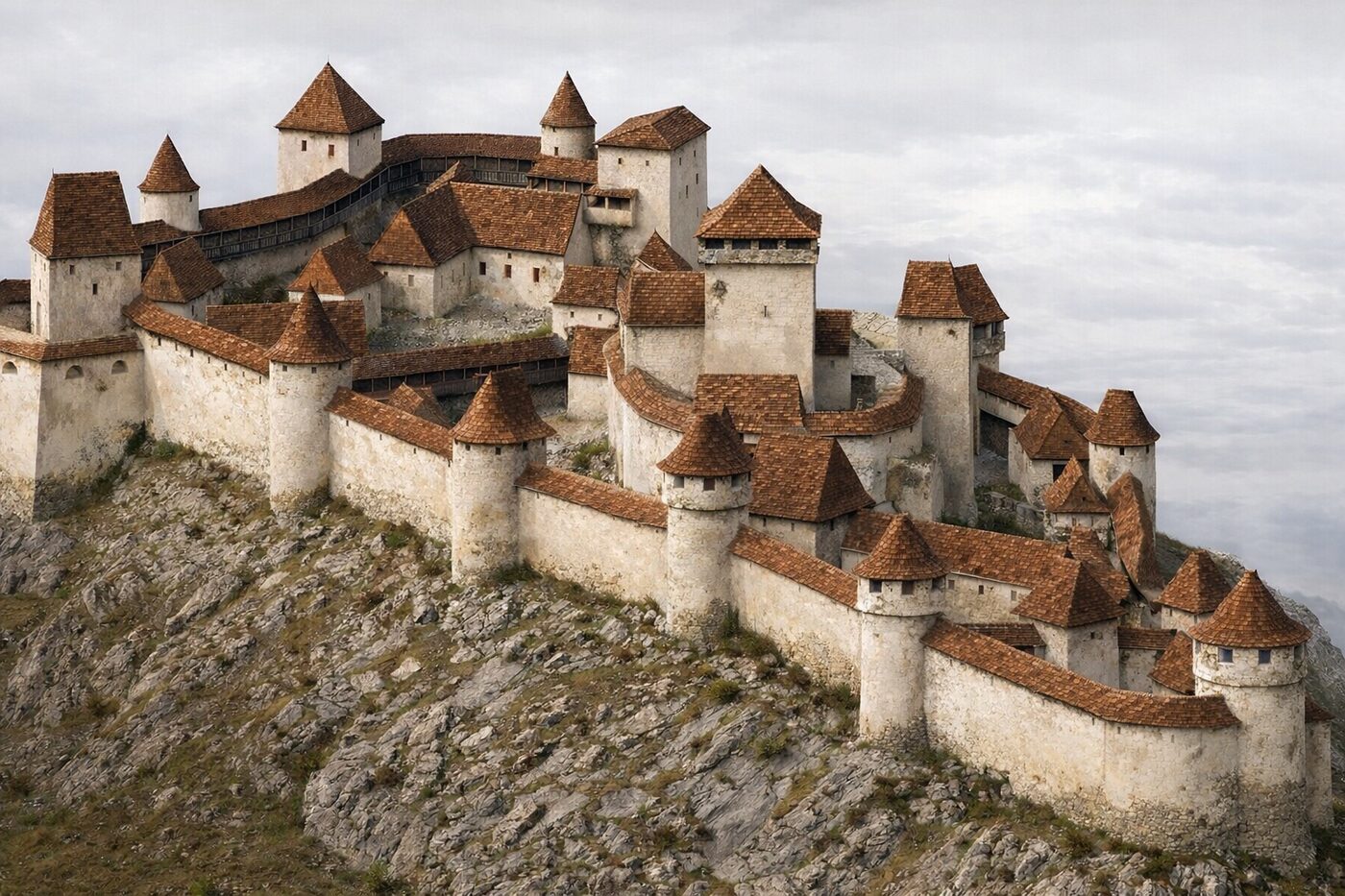 3D rekonštrukcia hradu spracovaná z LIDAR dát